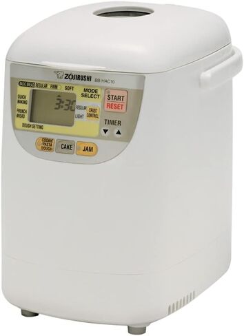Zojirushi Bb HAC10 Home Bakery Mini Breadmaker, 1 Lb (White) | Bakes 1-Lb Loaves, 13-Hour Delay Timer, Quick-Bake under 2 Hrs, Dough and Jam and Cake Settings, Nonstick Pan and Kneader in Kuwait