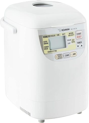 Zojirushi Bb HAC10 Home Bakery Mini Breadmaker, 1 Lb (White) | Bakes 1-Lb Loaves, 13-Hour Delay Timer, Quick-Bake under 2 Hrs, Dough and Jam and Cake Settings, Nonstick Pan and Kneader in Kuwait