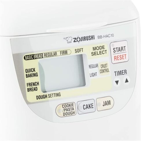 Zojirushi Bb HAC10 Home Bakery Mini Breadmaker, 1 Lb (White) | Bakes 1-Lb Loaves, 13-Hour Delay Timer, Quick-Bake under 2 Hrs, Dough and Jam and Cake Settings, Nonstick Pan and Kneader in Kuwait