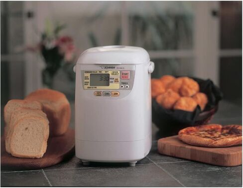 Zojirushi Bb HAC10 Home Bakery Mini Breadmaker, 1 Lb (White) | Bakes 1-Lb Loaves, 13-Hour Delay Timer, Quick-Bake under 2 Hrs, Dough and Jam and Cake Settings, Nonstick Pan and Kneader in Kuwait