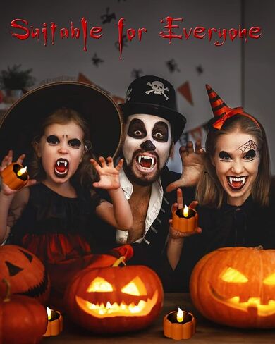6 Pairs Vampire Teeth Fangs for Kids Adult Halloween Cosplay 3 Sizes in Kuwait