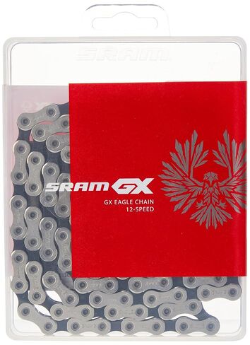 SRAM GX Eagle Hollow Pin 12-Speed Chain 126 Links with PowerLock, Silver/Gray in Kuwait