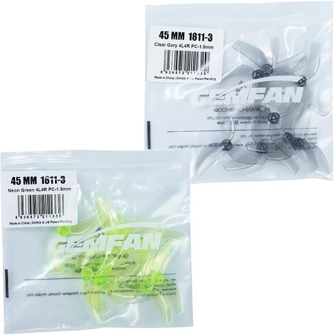 Gemfan 1811 45MM 3-Blade Props with 1.5mm Compatible 1102 Brushless Motor for Tiny Whoop Quadcopter 16pcs in Kuwait
