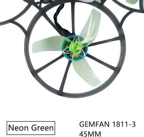 Gemfan 1811 45MM 3-Blade Props with 1.5mm Compatible 1102 Brushless Motor for Tiny Whoop Quadcopter 16pcs in Kuwait