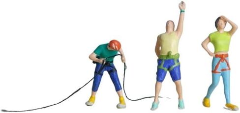 3pcs Rock Climbing Figures 1:64 Scale for DIY Scenes in Kuwait