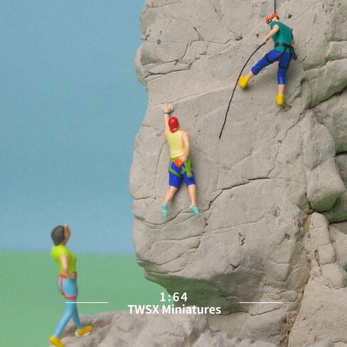 3pcs Rock Climbing Figures 1:64 Scale for DIY Scenes in Kuwait