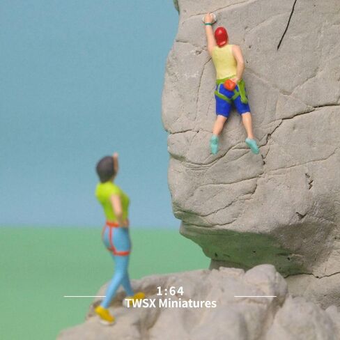 3pcs Rock Climbing Figures 1:64 Scale for DIY Scenes in Kuwait