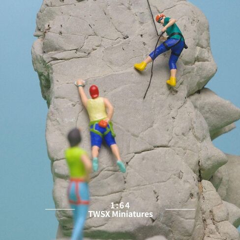3pcs Rock Climbing Figures 1:64 Scale for DIY Scenes in Kuwait