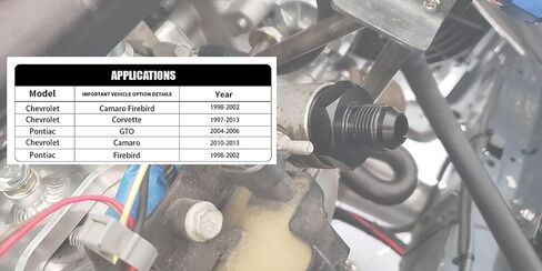 Billet Black Aluminum Valve Cover Oil Cap w/-10 AN Fitting for LS LSX LS1 LS2 LS3 LS6 LS7 in Kuwait