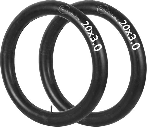 CALPALMY (2-Pack) 20"/24"/26" Butyl Rubber Fat Tire Tubes - 20x3.5/4.0 24x2.5/3.0 26x4.0 Fat Bike Tire Inner Tubes for Mountain Bikes and E-Bikes with 32mm Schrader Valve in Kuwait