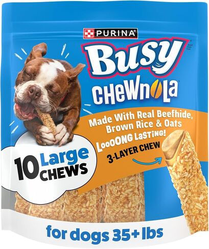Purina Busy Chewnola Small/Medium Dog Bones, Oats & Brown Rice, 10 ct Pouch in Saudi Arabia