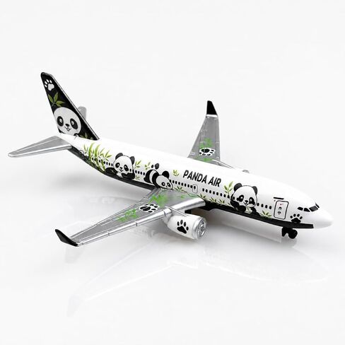 Airplane Model, Aircraft Model Plane, White Panda Theme Passenger Jet with Bamboo Graphics, Metal Airplane Collectible, Miniature Aviation Model for Desk Display and Aircraft Collection in Kuwait