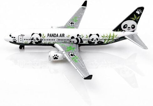 Airplane Model, Aircraft Model Plane, White Panda Theme Passenger Jet with Bamboo Graphics, Metal Airplane Collectible, Miniature Aviation Model for Desk Display and Aircraft Collection in Kuwait