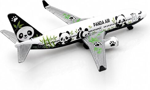 Airplane Model, Aircraft Model Plane, White Panda Theme Passenger Jet with Bamboo Graphics, Metal Airplane Collectible, Miniature Aviation Model for Desk Display and Aircraft Collection in Kuwait
