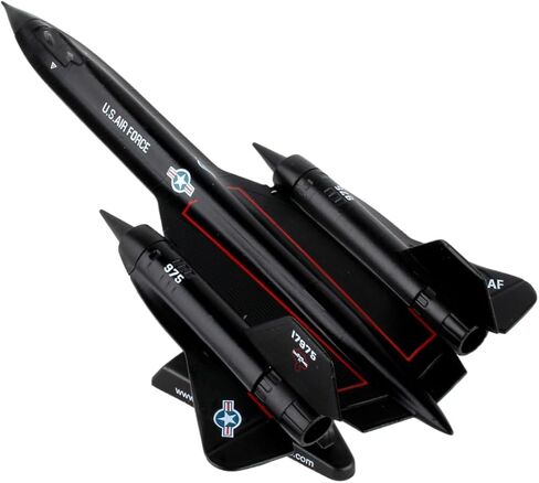 Postage Stamp USAF SR-71 Blackbird Die-Cast Metal Model – 1:200 Scale Strategic Reconnaissance Aircraft Replica with Display Stand, Highly Detailed, 6.2" L x 3.2" Wingspan, Adult Collectible Ages 14+ in Saudi Arabia