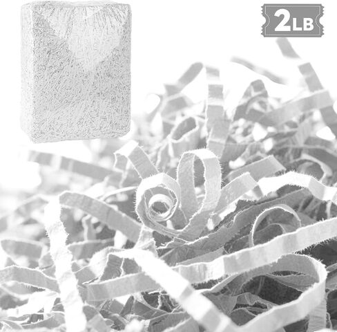Dayacoco 2LB White Crinkle Cut Paper Shred Filler, Shredded Confetti Paper for Basket Filler, Gift Wrapping, Basket Filling for Birthdays, Weddings, Anniversaries in Kuwait