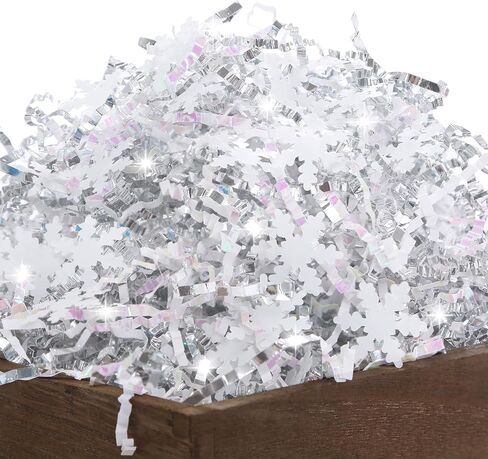 PAPER FAIR 5oz Halloween Crinkle Cut Paper, Metallic Black Orange Purple Shredded Paper Raffia Filler w/Ghost Confetti, Trick or Treat Candy Gift Wrapping Basket Box Craft Bedding Cushion in Kuwait