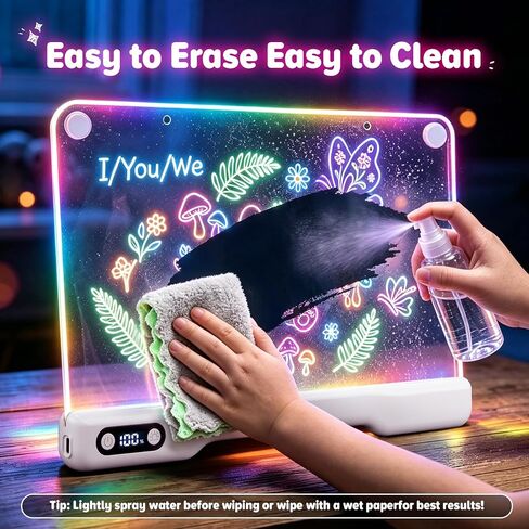 MOMSIV Led Drawing Board for Kids - Christmas Birthday Gifts for Girls Boys in Saudi Arabia