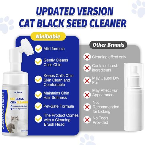 Cat Chin Blackhead Cleaner,2-in-1 Wash and Brush No-Rinse Foaming in Saudi Arabia