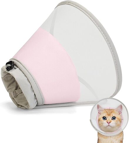 Supet Soft Cat Cone Collar Recovery to Stop Licking Breathable Mesh Surgery in Kuwait