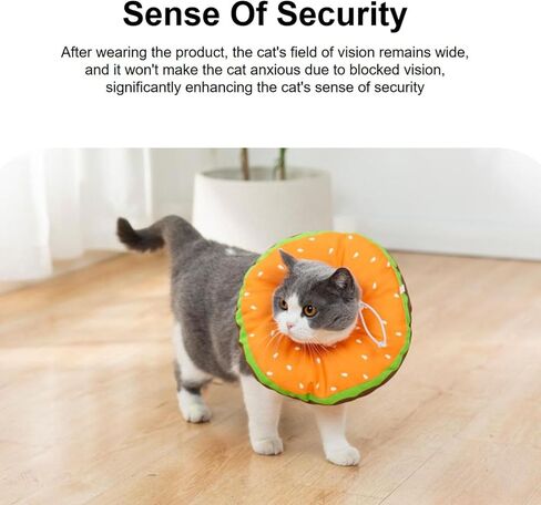 EWES Cat Cone Collar Soft,Elizabethan Collars After Surgery,Recovery Donut in Kuwait