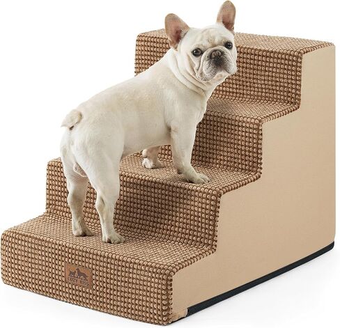 COZY KISS Dog Stairs for Small Dogs, 4 Step Pet Stairs for Beds & Couches in Kuwait