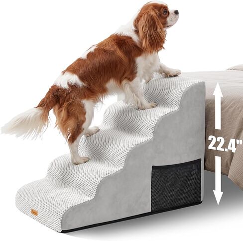 Topmart 3 Tiers Foam Dog Ramps/Steps,Non-Slip Pet Steps in Saudi Arabia