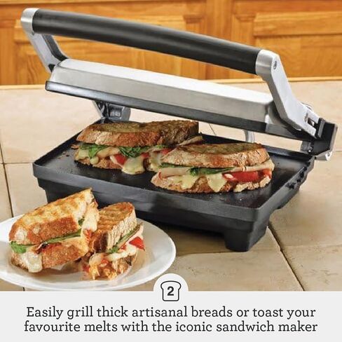 Breville Duo 1500-Watt Nonstick Panini Press, Silver in Kuwait