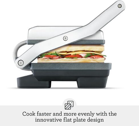 Breville Duo 1500-Watt Nonstick Panini Press, Silver in Kuwait