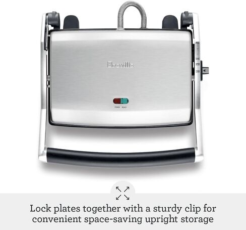 Breville Duo 1500-Watt Nonstick Panini Press, Silver in Kuwait