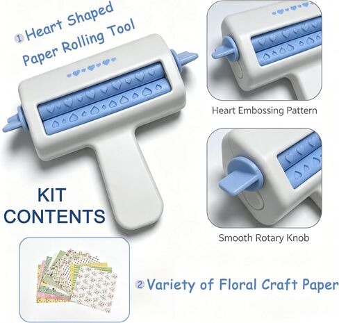 HELAIMAY Heart Embossing Roller with 6 Inch Decorative Scrapbook Paper in Saudi Arabia