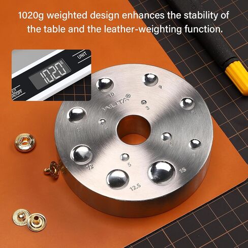 WUTA Flat Dapping Doming Block 12 Cavity Steel Dapping Doming Block for Jewelry Making and Metalworkers (Elliptical) in Kuwait