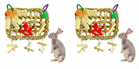 Rabbits Chew Toy, Bunny Cage Hanging Chew Toys and Treats in Saudi Arabia