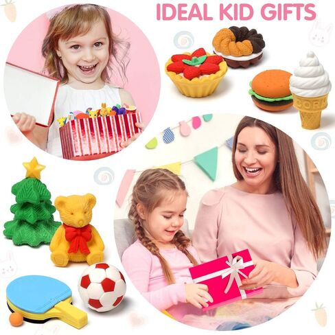 100Pcs 3D Animal Pencil Erasers, Desk Pets for Treasure, School Rewards in Kuwait