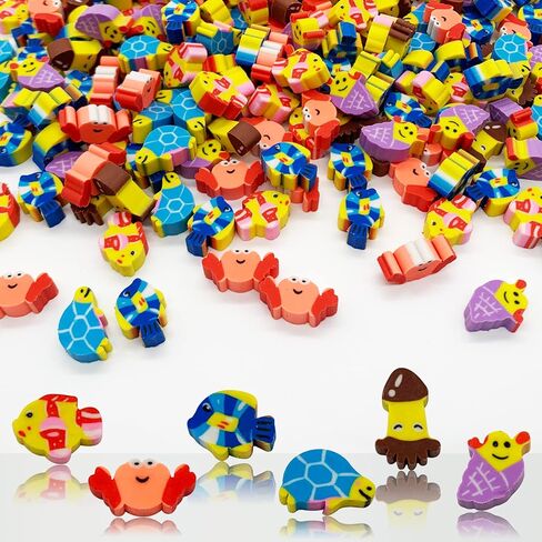 300 Pieces Animal Mini Erasers Assortment Novelty Pencil Erasers Bulk for Rewards Prizes Gift Filler in Saudi Arabia