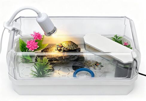 Turtle Tank Starter Kit for Baby Turtle,6.57 Gallon Aquarium Medium in Kuwait