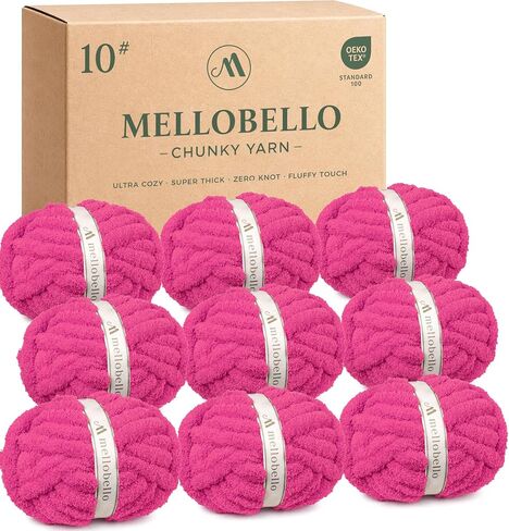 9 Pack Jumbo Chunky Yarn for Hand Knitting - #10 Chunky Chenille Yarn for Crocheting Blankets,Super Soft Bulky Fluffy Yarn, (22yds,8oz Each Skein),Sage Green in Kuwait