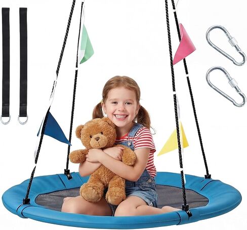 DUMOS 40 Inch Saucer Tree Swing for Kids & Adults, Family Fun, Rainbow in Saudi Arabia