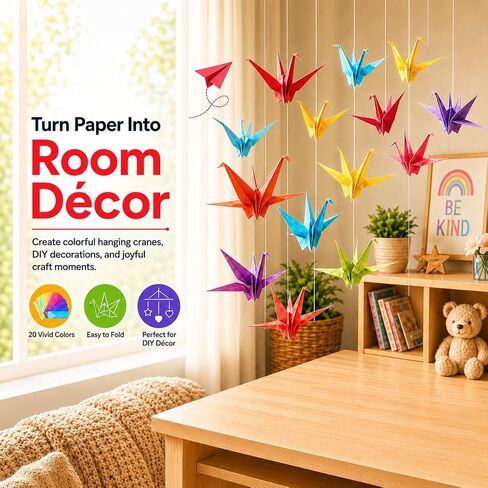 Origami Paper 200 Sheets 6 x 6 Inch Double Sided Colored Craft Paper in Saudi Arabia