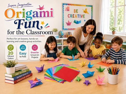 Origami Paper 200 Sheets 6 x 6 Inch Double Sided Colored Craft Paper in Saudi Arabia