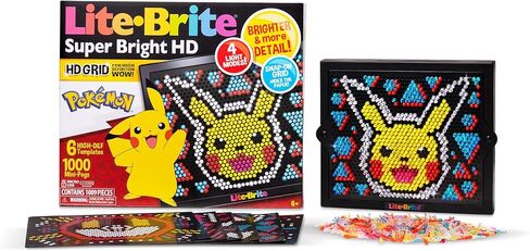 Lite Brite Super Bright HD, Pokemon Edition - Creative Retro Light-Up Screen – Educational Play for Children, Enhances Creativity, Gift for Boys and Girls Ages 6+ in Saudi Arabia