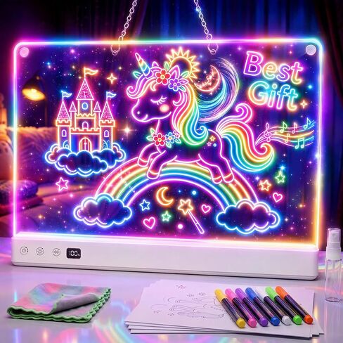 Rechargeable LED Drawing Board for Kids Birthday Christmas Gift for Girls in Saudi Arabia