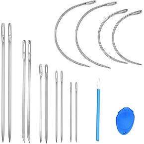 14PCS Hand Sewing Needles Kit, Heavy Duty Large Eye Leather Needle in Kuwait