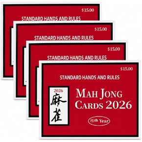 4 Pcs NM-JL Mah-Jong Cards 2026 Large Size Revised Edition in Kuwait