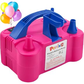 PCFING Electric Air Balloon Pump and Balloon Tying Tool in One, Portable Dual Nozzle Electric Balloon Blower Air Pump Balloons Inflator with Tying Tool on Pump for Decoration, Party and Save Time in Kuwait