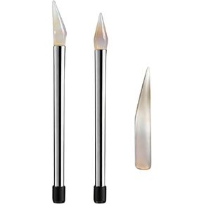 3Pcs Natural Agate Knife Burnisher Hand Jewelry Polishing Tool Stainless Steel Handle 7.3 Inch Gold and Silver Polishing Burnisher Tools Jewelry Hand in Saudi Arabia
