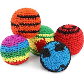 Blulu 5 Pieces Funny Hacky Ball Sacks Assoerted Colors Woven Kickball Soft Knitted Kick Balls for Children and Beginners in Saudi Arabia