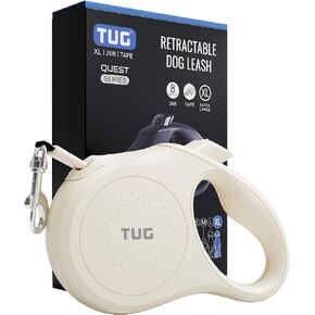 TUG Quest Retractable Dog Leash | 360° Tangle-Free | 26 ft Tape (XL, Black) in Saudi Arabia