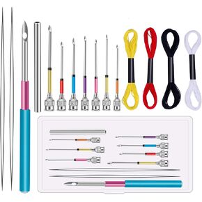 Mayboos 15 Pcs Punch Needle Kit, 8 Sizes Embroidery Punch Needle in Saudi Arabia