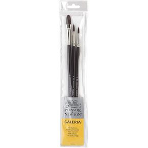 Winsor & Newton Galeria Short Handle Brush (5 Pack) (Round 0, 2, & 6, One Stroke 1/8" & 1/4") in Kuwait